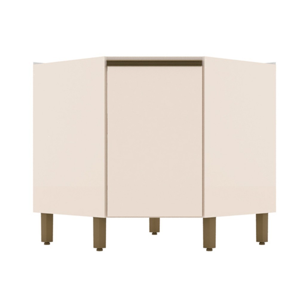 Armário de Cozinha para Canto Oblíquo 1 Porta Connect Off White C67 - Henn - Home & Living