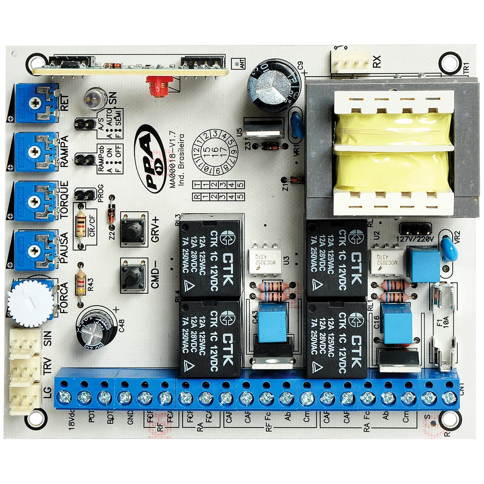 Central Placa Motor Portão Eletronico Pivotante Dupla 5t Ppa