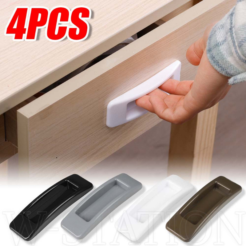 4PCS Puxador De Porta Deslizante Autoadesivo-Puxadores De Cabo De Armário-Ajudante De Puxar Gaveta-Plástico , Sem Furadeira , Conveniente-Para Janela , Guarda-Roupa , Vidro em Oferta na Shopee