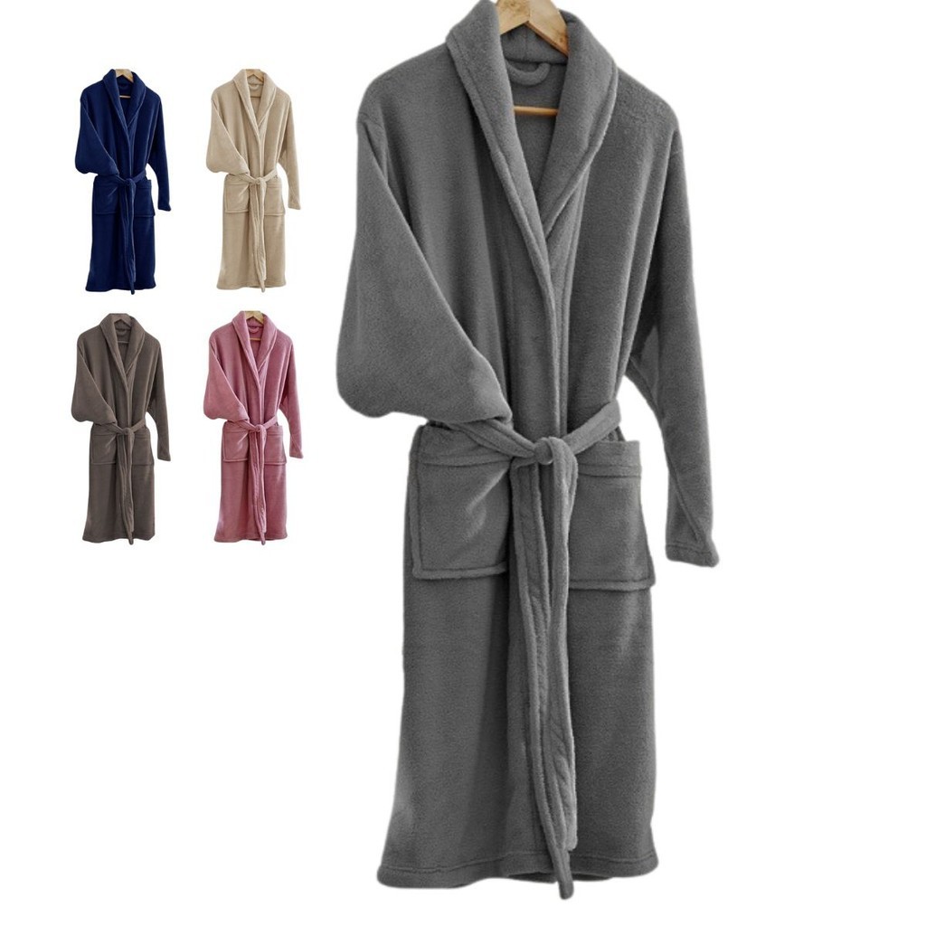 Roupão De Banho Microfibra Adulto Plush Poliéster Home Design Corttex Cores M