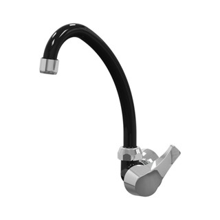 TORNEIRA DE COZINHA DE PAREDE PREMIUM - PRETA CROMADA em Oferta na Shopee