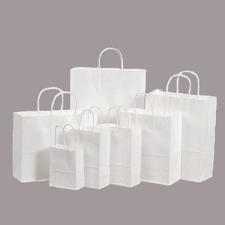 Sacola LC Kraft Branco Alça Branco - Liso Branco c/10un em Oferta na Shopee