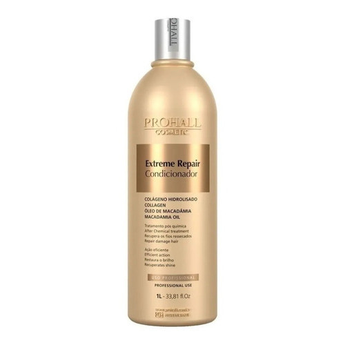 Condicionador  Leave-in Extreme Repair hidratação profunda fibra Nutrição Prohall 1000ml