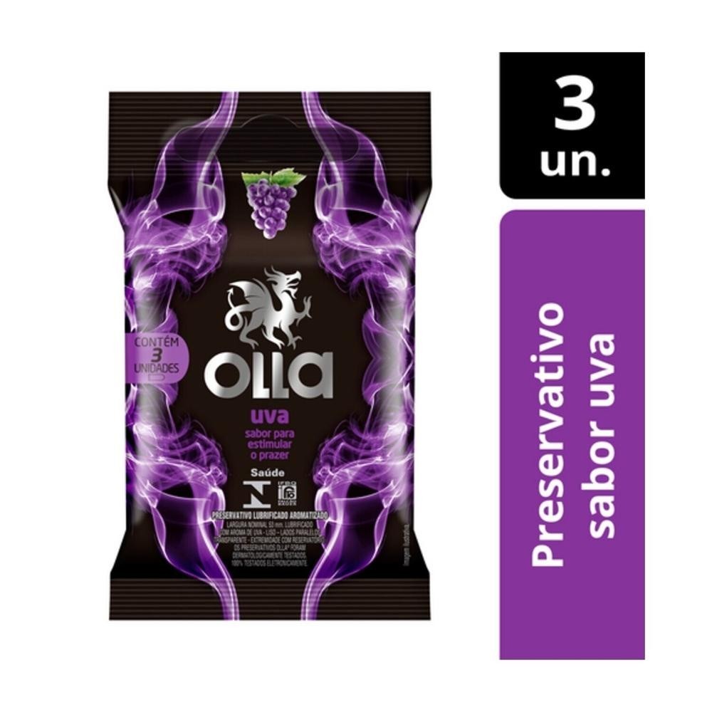 Preservativo Olla Uva 3 Unidades