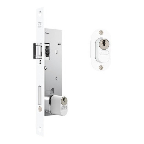 Fechadura Rolete Pivotante 601 Stam Porta Ferro/Alumínio Branca Com 2 chaves - SEM MAÇANETA em Oferta na Shopee