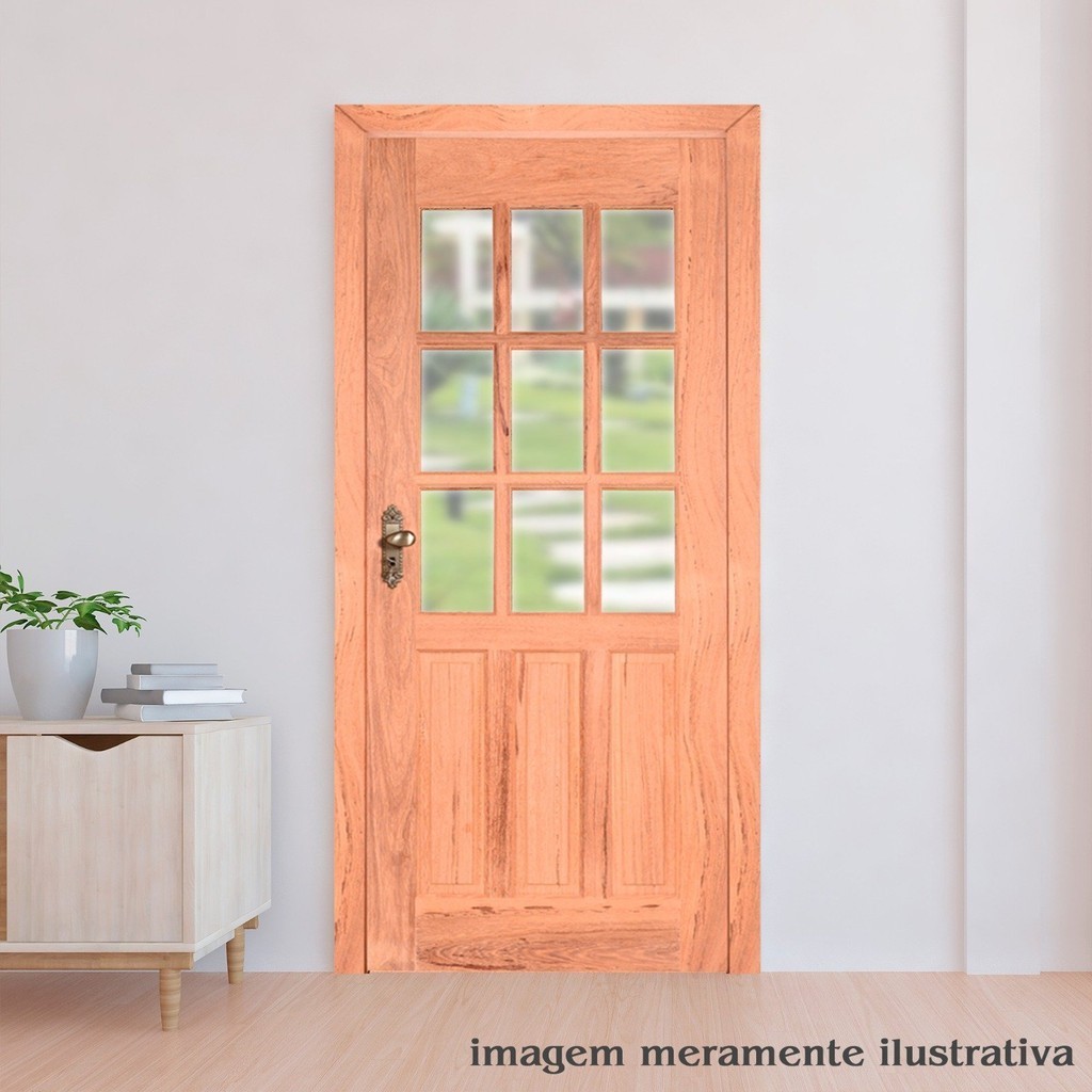 Folha de Porta de Madeira 210x80cm Pe09 Esel 210cm x 80cm em Oferta na Shopee
