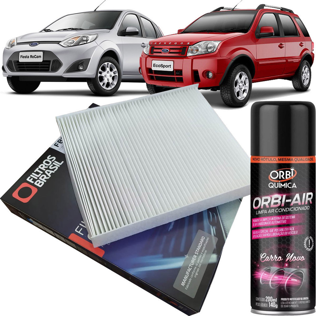 Filtro Ar Condicionado Cabine + Higienizador - Fiesta Rocam em Oferta na Shopee