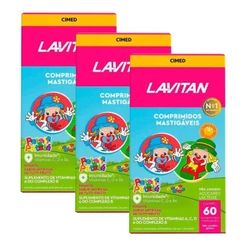 Kit c/3 und Lavitan Kids Tutti-Frutti 60 Cpr