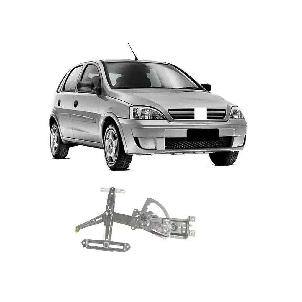 Maquina Vidro Eletrico Novo Corsa 2002/2012 4P Montana 2003/2010 Dianteira Lado Direito