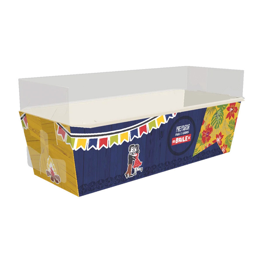 Caixa Bolo Forneável Quadrilha Animada - 8x20x7cm - Ref. C2669 - 10 unidades - Ideia Embalagens em Oferta na Shopee