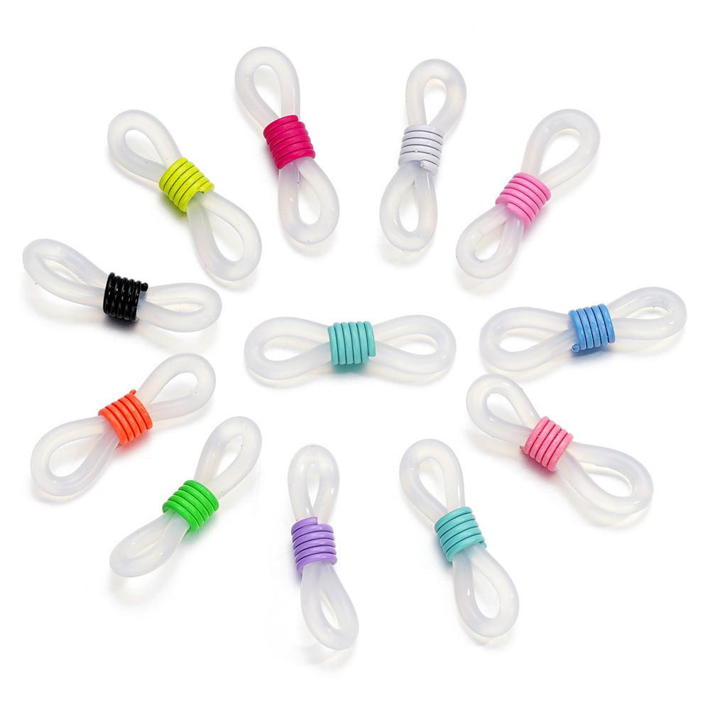 St.kunkka 10/50 unidades de Silicone branco colorido fivela de ajuste de mola de ferro acessórios de moda acessórios de