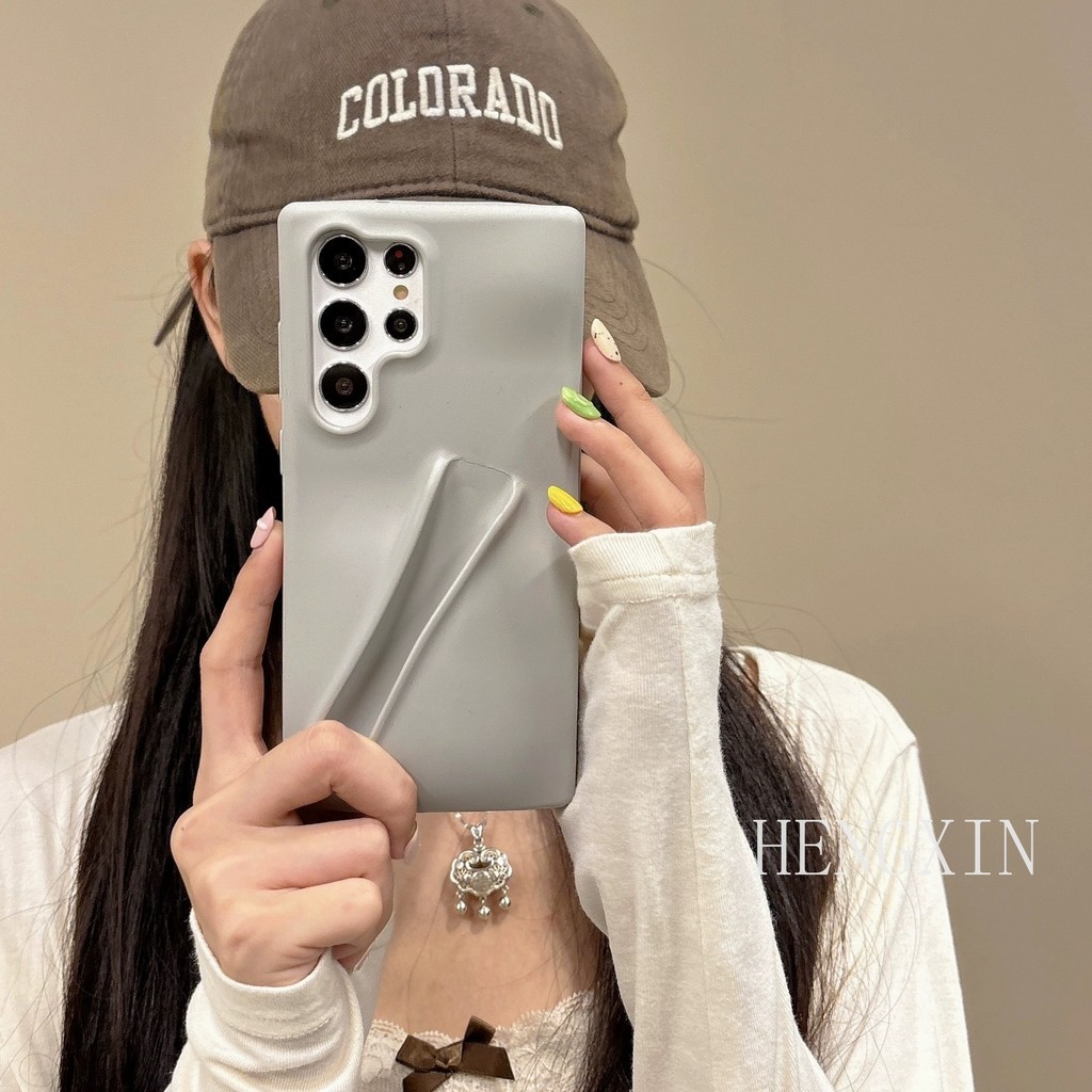 Rhode Creative Caixa Telefônica De Batom Com Brilho Labial Adequado Para Samsung S23 S24 ULTRA PLUS silicone anti-Queda A54 A14 A15 Macia