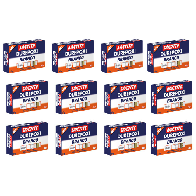 Massa Adesiva Epóxi Durepoxi Branco 50gl caixa c/ 12 em Oferta na Shopee