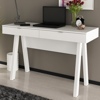 Mesa Escrivaninha 2 Gavetas Branco Me4128 - Tecno Mobili em Oferta na Shopee