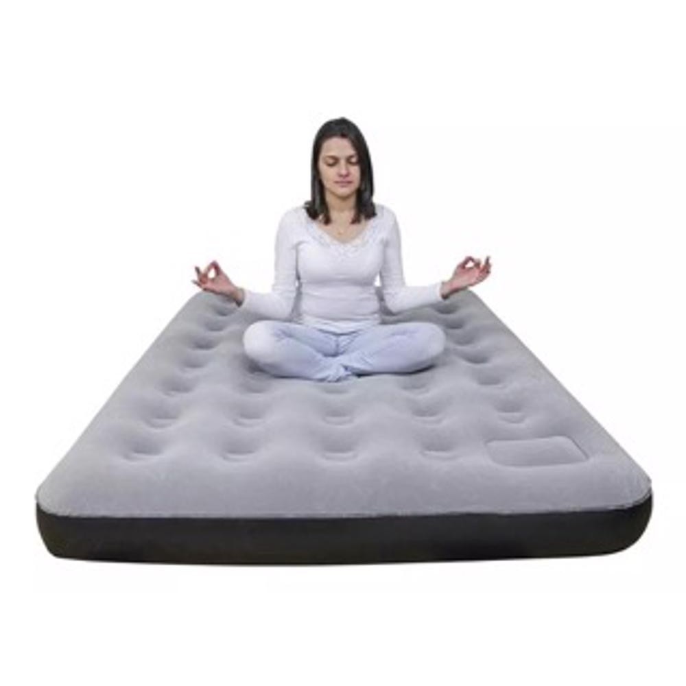 Colchão Inflável Casal Fit Com Inflador Embutido 200kg Ntk em Oferta na Shopee