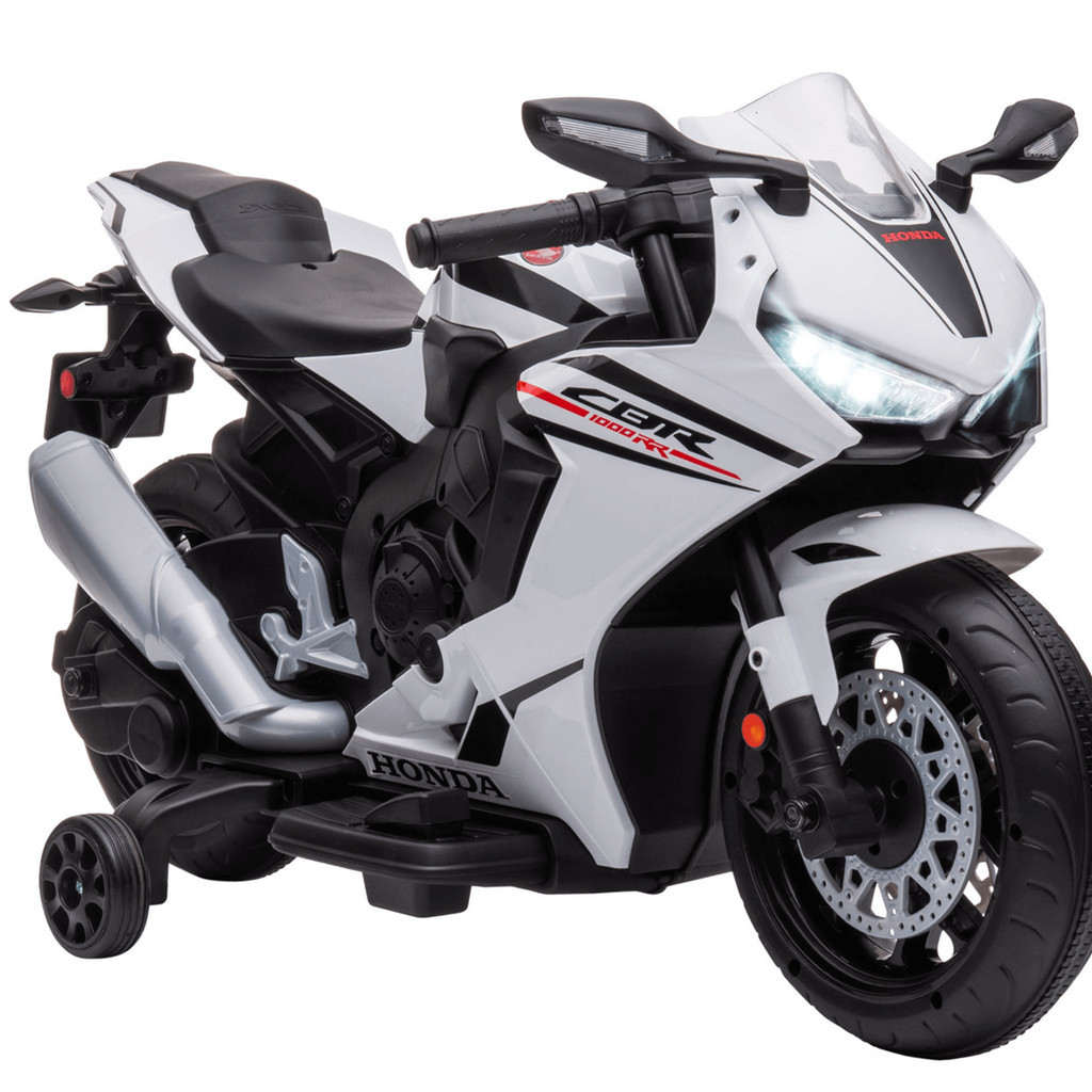 Moto Eletrica Infantil Zippy Toys Honda CBR 1000RR 6V Branca em Oferta na Shopee