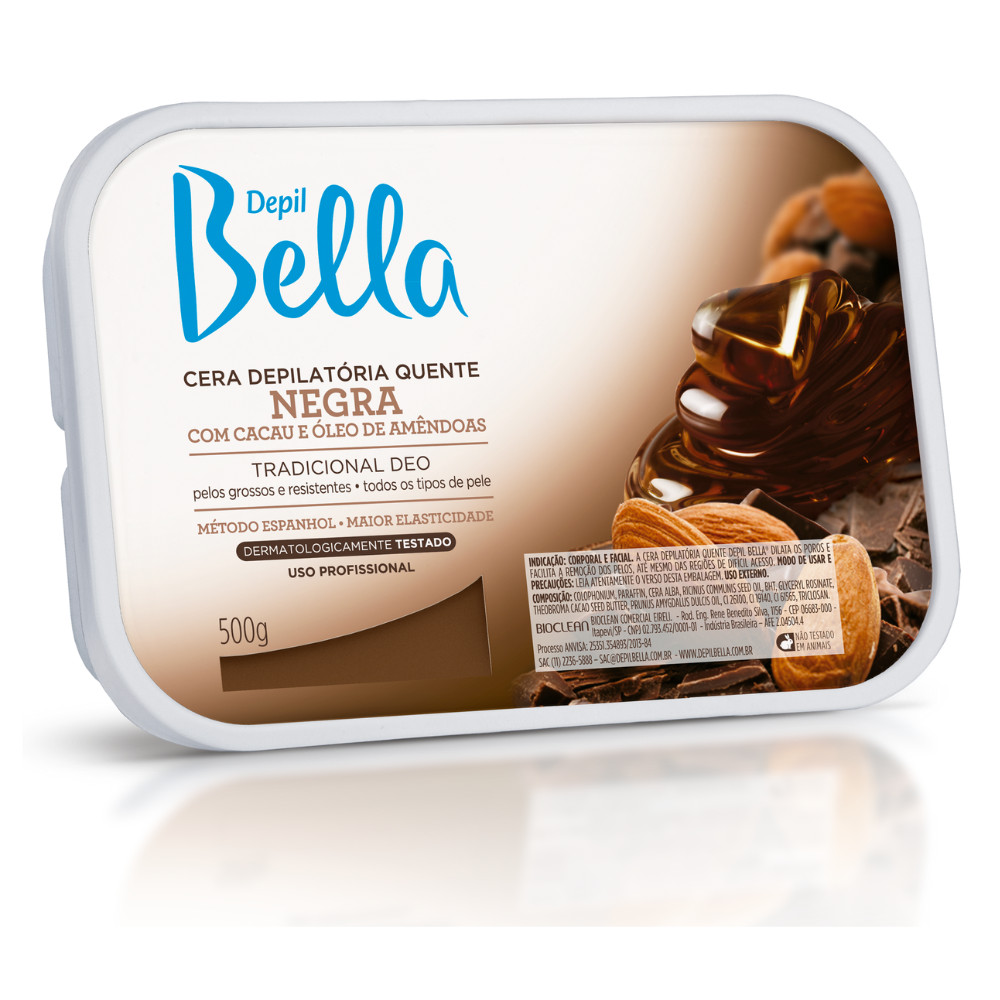 Cera Depilatória Quente Negra Barra Hidrata Depil Bella 500g em Oferta na Shopee