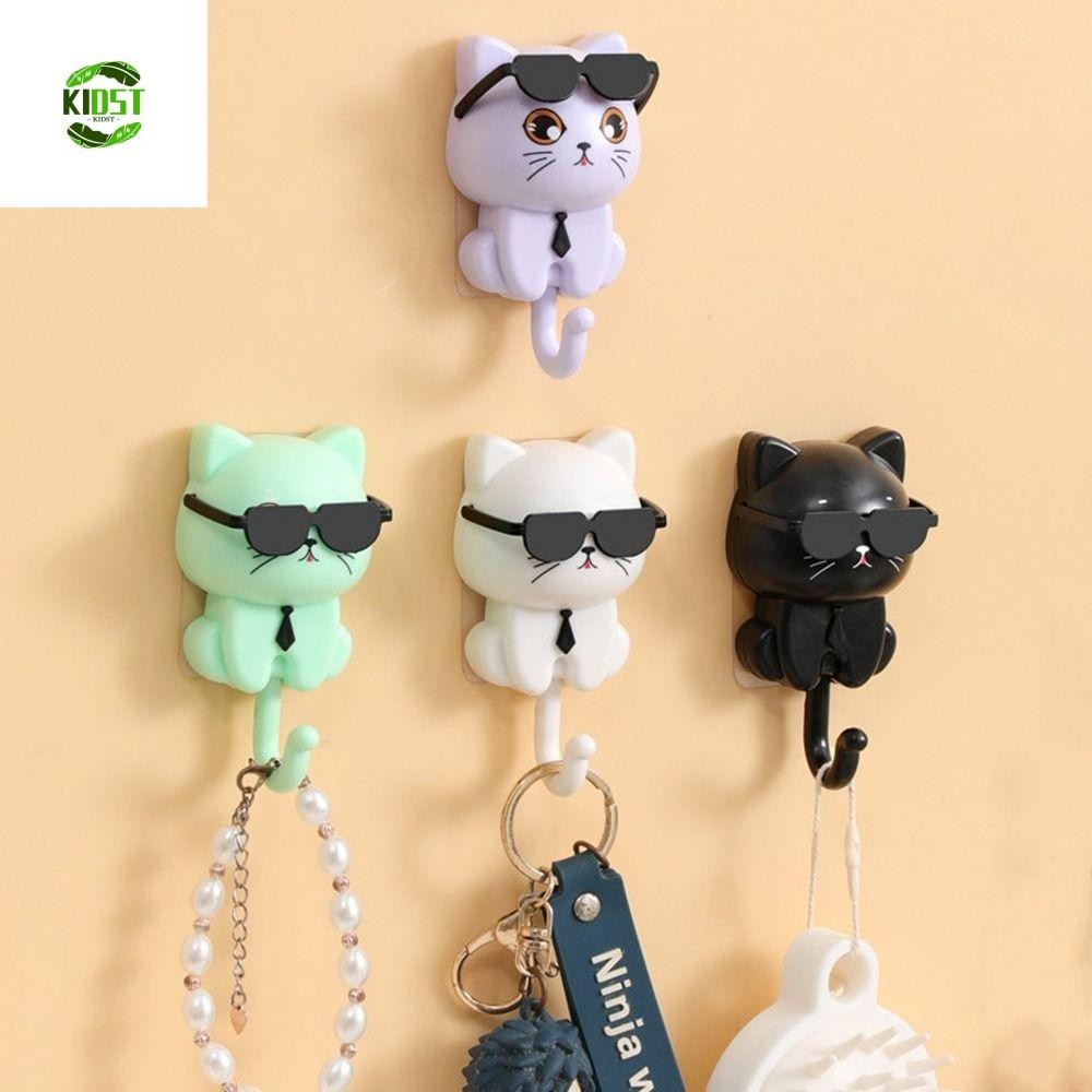 KIDST Cartoon Ganchos Para Gatos , Óculos De Sol De Plástico À Prova D'água Com Chave Decorativa Pendurar Na em Oferta na Shopee