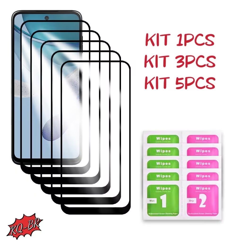 KIT 1-3-5 Pcs Com película de vidro 3D 9d Motorola G22 / G52 / G82 em Oferta na Shopee