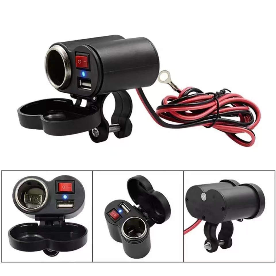 Carregador USB Turbo para Motos Alta Velocidade para Celulares e GPS