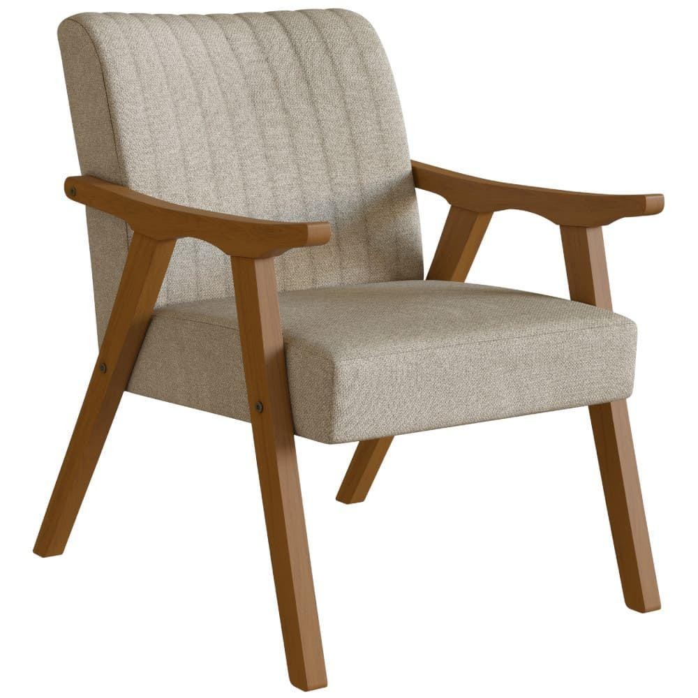 Poltrona Delazari 560/A1 Madeira Estofada 91x56x76cm em Oferta na Shopee