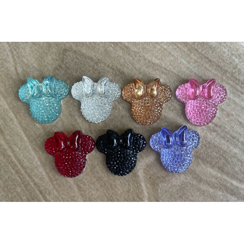 Kit 2 Pins/Bottons para Babuche Em Acrílico - Silhueta Minnie