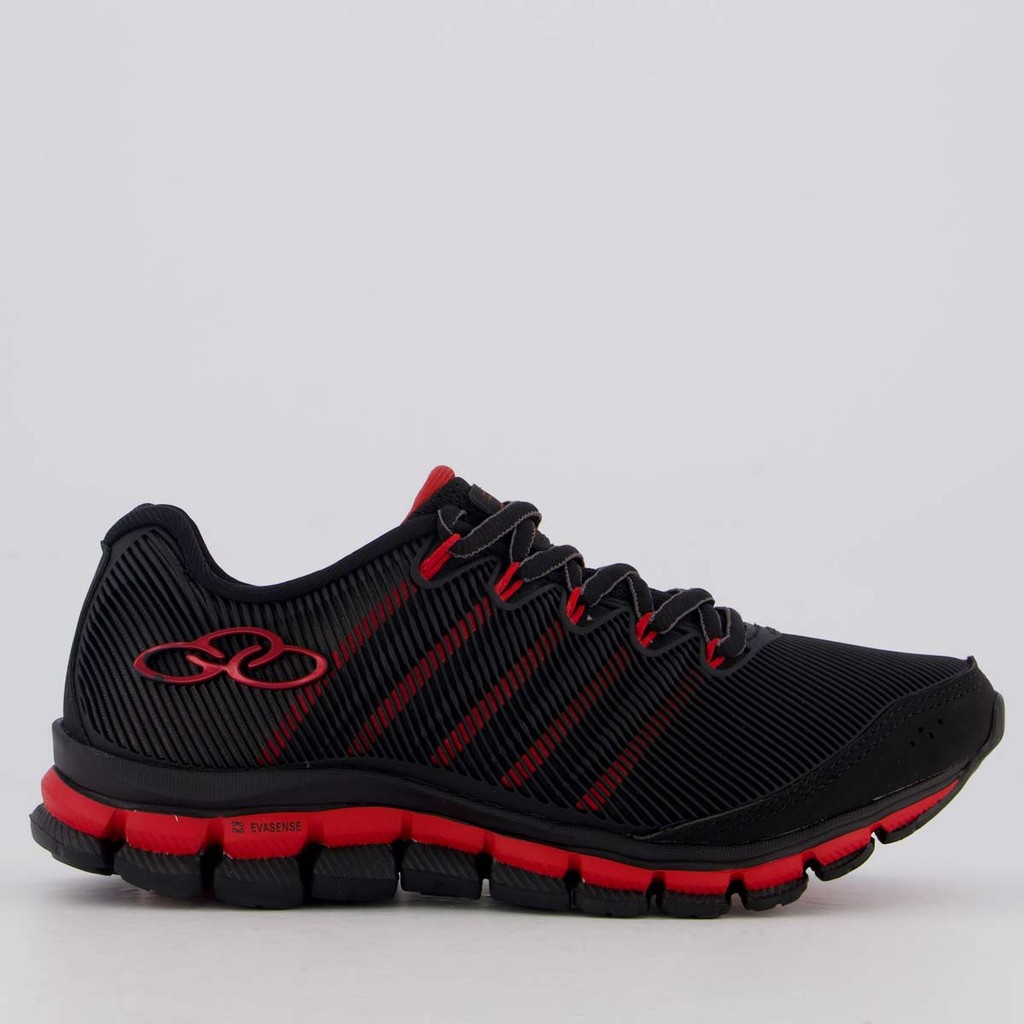 Tênis Olympikus Dynamic Juvenil Preto e Vermelho - Baby & Kids Fashion