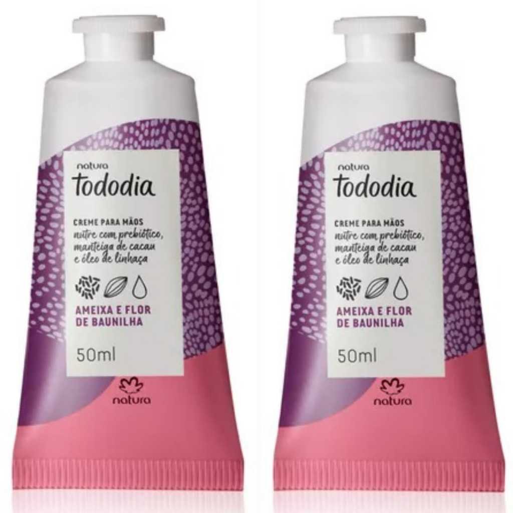 2 creme de mão ameixa e Flor de baunilha