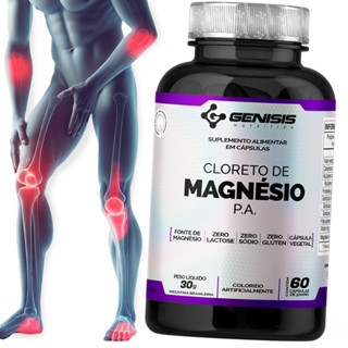 Cloreto de Magnésio PA 100% Puro 60 Cápsulas Genisis Nutrition Cápsulas Vegetais Suplemento em Oferta na Shopee