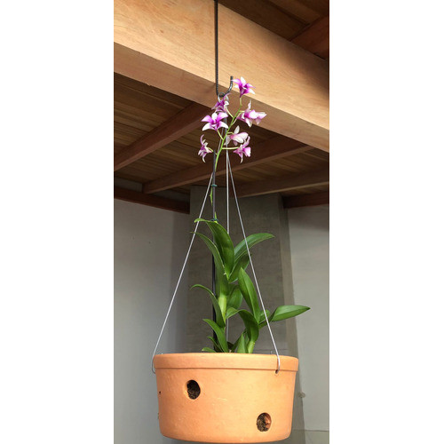 Vaso Cachepot Furado De Barro Cerâmica Para Orquídea 17x9cm