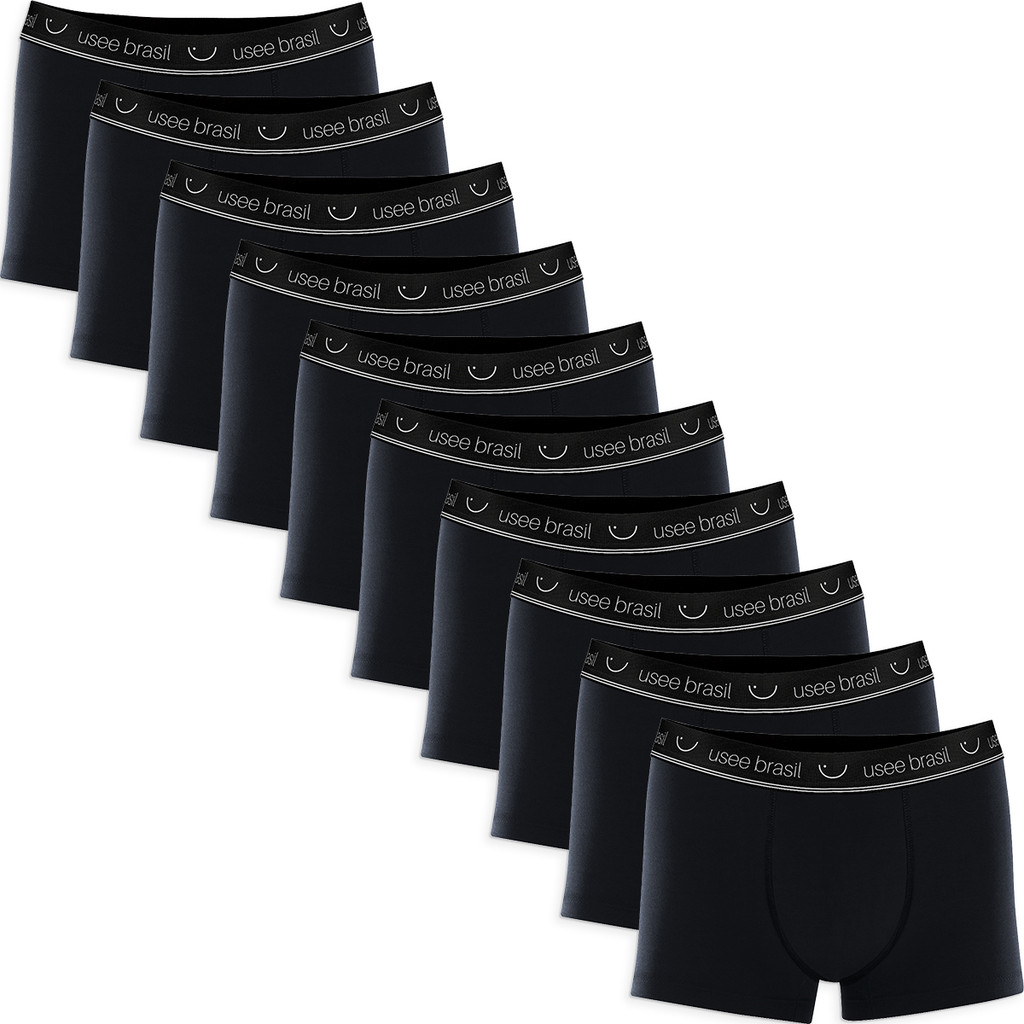 Kit 10 Cuecas Algodão Boxer Adulto Masculino Original Usee Brasil