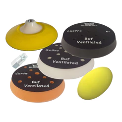 Kit Boinas Espumas Ventiladas Profissionais Rei Dos Autos 6 Polimento carro moto marmores