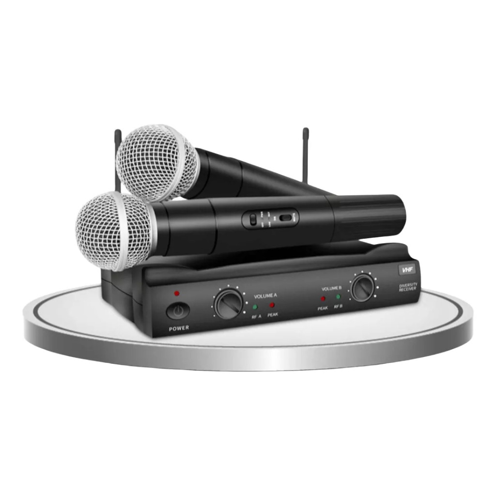 Microfones Sem Fio Duplo Serie Dinâmico Profissional Uhf  UHF Funcao ANTI-Zumbido