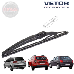 Palheta Traseira Limpador Traseiro Duster (2020 a 2025) Fiesta Street (1996 a 2005) Palio Weekend (2008 2016)