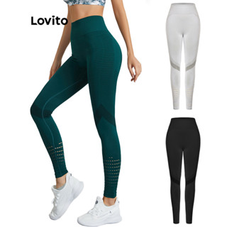Lovito Leggings Academia Esportivos do Brasil Lipo Lisos de Secagem Rápida e Cintura Alta ...