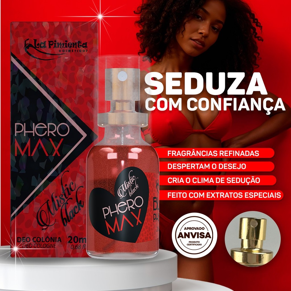 O PERFUME AFRODISÍACO MISTIC BLACK ENVOLVE, PROVOCA E DEIXA UM RASTRO DE SEDUÇÃO