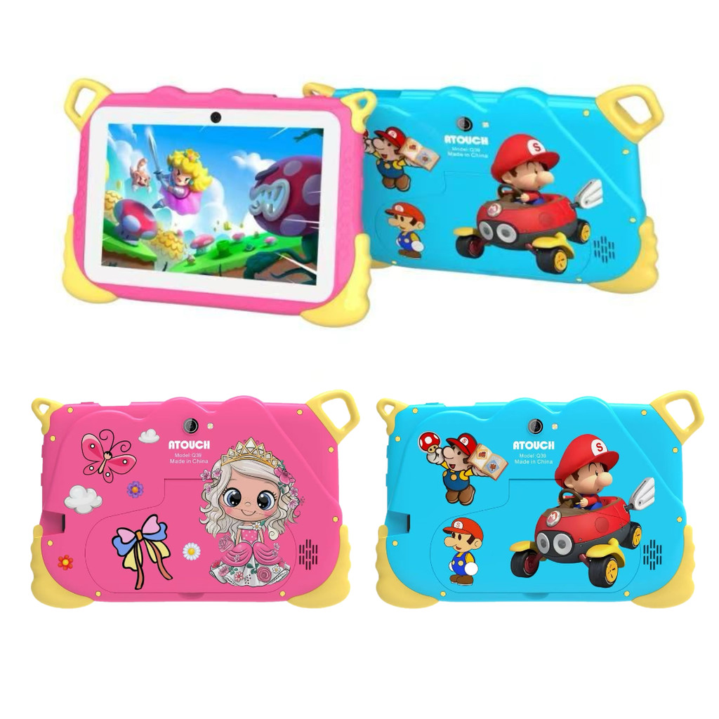 Q39 Tablet Infantil Kids Criança Mario Smart 7 polegadas RAM 8GB + 256 GB Com Wifi Bluetooth 4G 5G em Oferta na Shopee