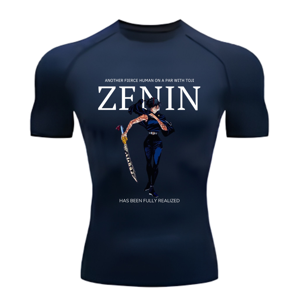 Camisa Compressão Proteção Uv 50+ Estampada Tecido Gelado Segunda Pele Manga Curta Jujutsu Kaisen Maki Zenin em Oferta na Shopee