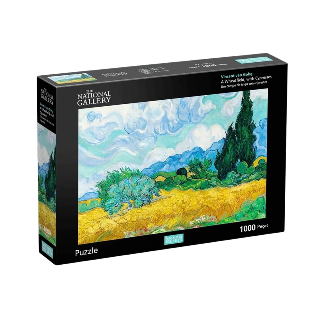 Quebra-Cabeça Puzzle 1.000 Peças Campo de Trigo - Van Gogh Mimo Toys - 2603