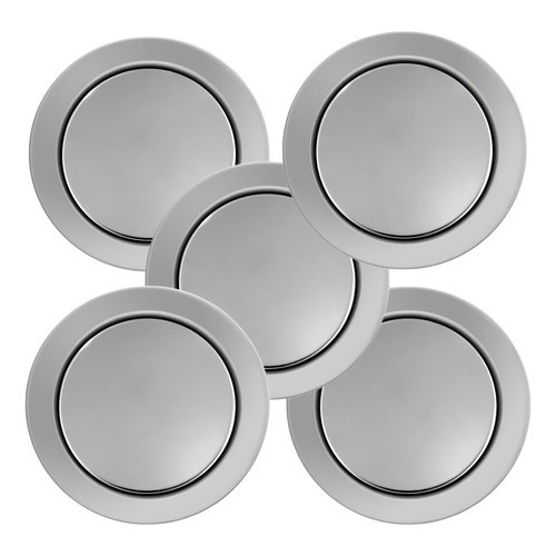 Kit 5 Peças Grelha Ralo Click Premium Inox 201 Redondo 15cm