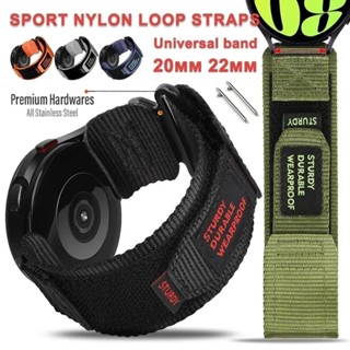 20mm 22mm Sport Nylon Loop Banda Universal Para Galaxy Watch 6 5 4 3 7 40mm 44mm Huawei Strap Substituição Cinto Amazfit em Oferta na Shopee