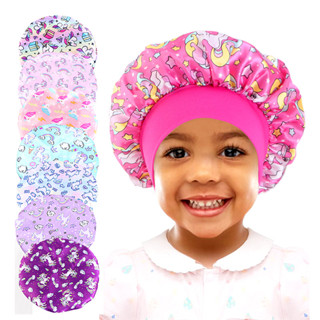Bebê Dos Desenhos Animados Crianças Impressão Cetim Gorro Dormir Chapéu Boné Cabelo Ajustável Sedoso Para Criança Noite em Oferta na Shopee