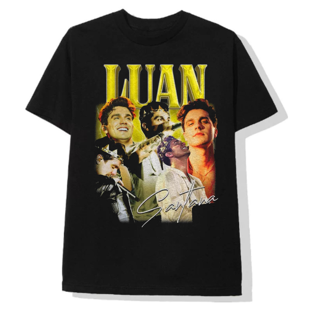 Camiseta Algodão Unissex Luan Santana Fã Cantor Luan City Turnê