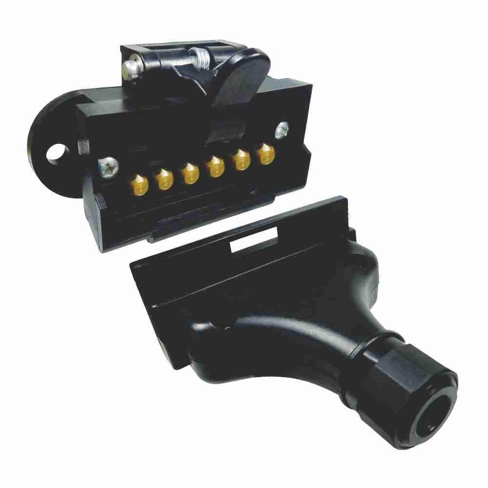 Tomada 6 Polos Retangular Reforçada - 12/24V - DNI 8307 em Oferta na Shopee