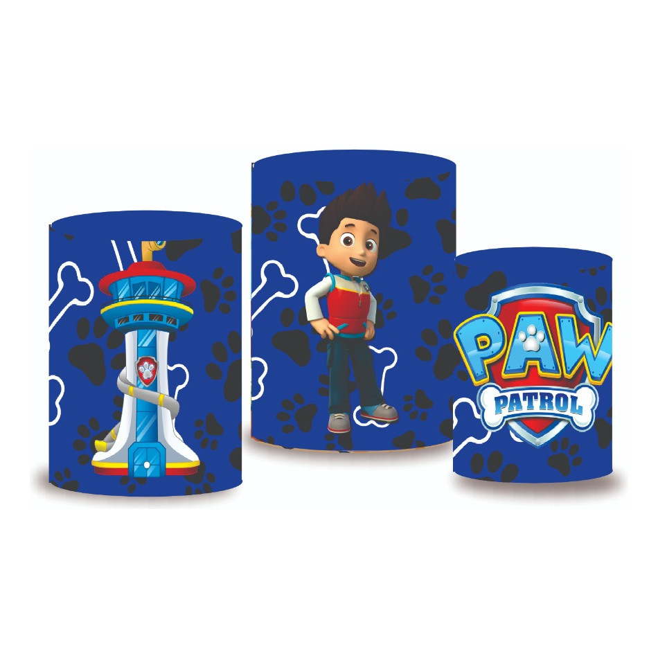 Trio Capas Cilindro Sublimado Veste Fácil Patrulha Canina 05