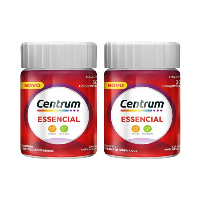 Centrum Essencial + Energia e Imunidade Suplemento Alimentar C/30 Comprimidos - kit C/2