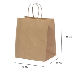 10~50 SACOLA KRAFT 32 X 20 X 38 (LC) - REF:5447(CHOCO)