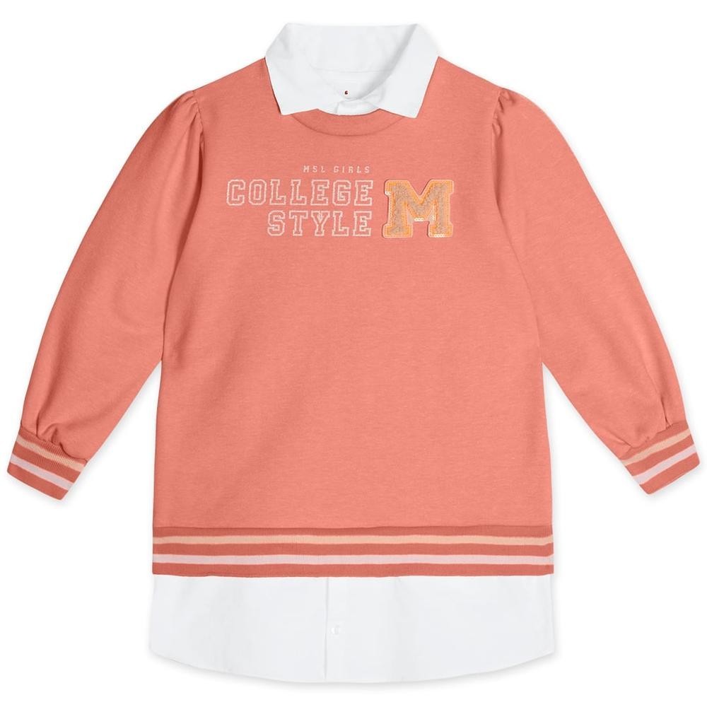 Vestido Manga Longa Moletom Infantil Feminino Marisol - Baby & Kids Fashion