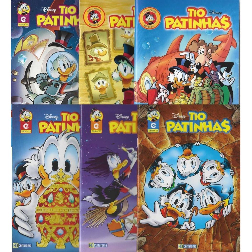 Revista Tio Patinhas Kit com 6 Unidades sem Repetição