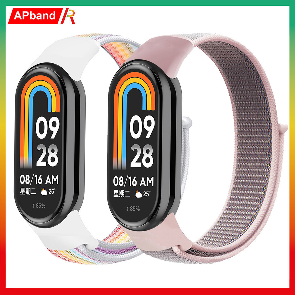 Pulseira de nylon para Xiaomi Mi Band 10 9 8 smartwatch Nylon esportiva Pulseira para NFC Miband 10 9 8